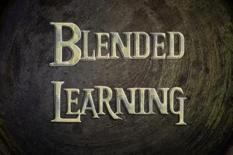 Blended learning concept Stock Illustration