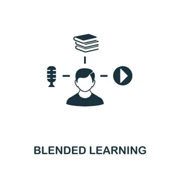 Blended Learning creative icon. Simple element illustration. Blended Learning Stock Illustration