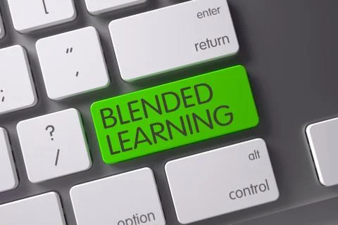 Blended Learning Key. 3D Illustration Stock Illustration