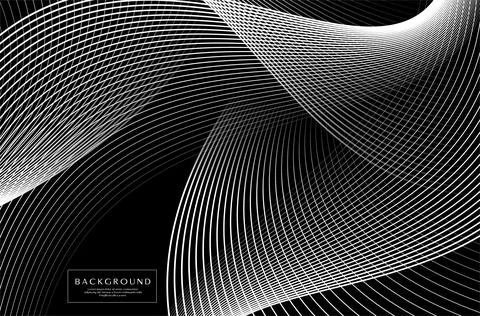 Blended line abstract background. Line art technology abstract background. Stock Illustration