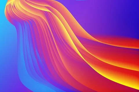 Blended overly colorful gradient creative abstract wavy style modern Stock Illustration