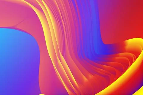 Blended overly colorful gradient creative abstract with wavy style 스톡 일러스트