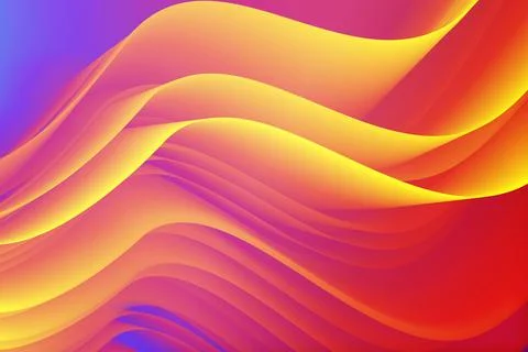 Blended overly colorful gradient creative abstract with wavy style Stock Illustration