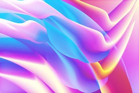 Blended overly creative abstract gradient colorful wavy with fluid background Stock Illustration