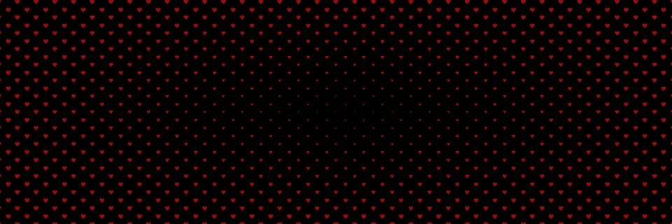 Blended red heart  on black for pattern and background, halftone effect, Vale Stock Illustration