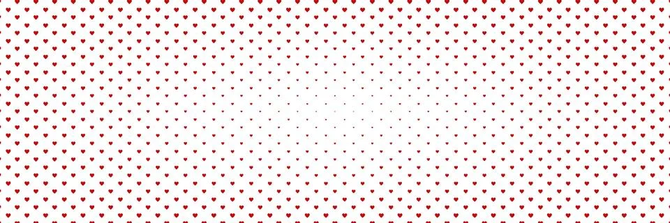 Blended  red heart  on white for pattern and background, halftone effect, Val Stock Illustration