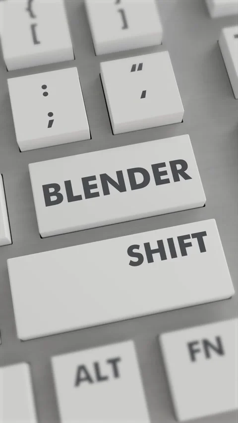 BLENDER BUTTON PRESSING ON KEYBOARD Vertical Video Vídeos de archivo 302439567