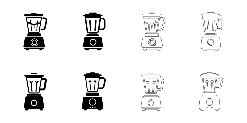 Blender icons set Stock Illustration