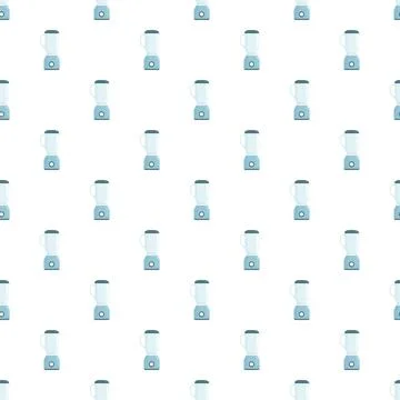 Blender kitchen appliance grid pattern seamless background Stock Illustration
