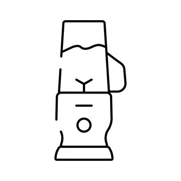 Blender kitchen appliance preparing healthy smoothie or juice Stock Illustration