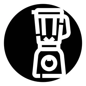 Blender kitchen appliance preparing healthy smoothie icon Stock Illustration