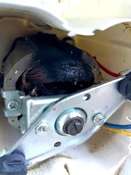 The blender machine dynamo short-circuited. Foto stock