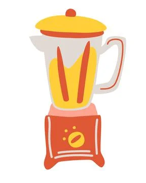 Blender or mixer kitchen tool for cooking. Electric machine. Kitchen applianc Stock Illustration