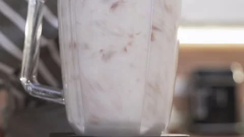 Blending Almonds for Nut Milk Video stock 282177527