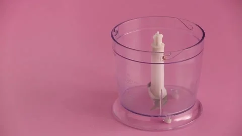 Blending banana in a blender Stock Footage 133810568
