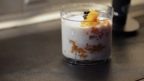 Blending cake mix Stock Footage 97410951