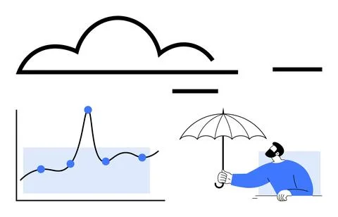 Blending Data Analysis and Protection Balancing Uncertainty with Preparation Stock Illustration
