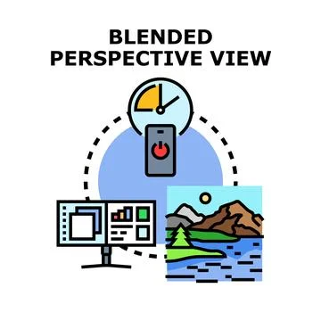 Blending data, time, and environment for a unified view Stock-Illustration