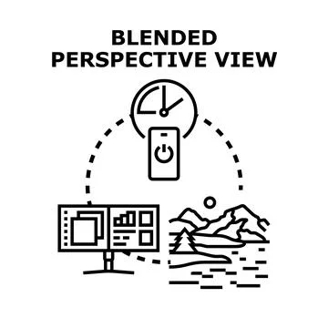 Blending data, time, and environment for a unified view Stock Illustration