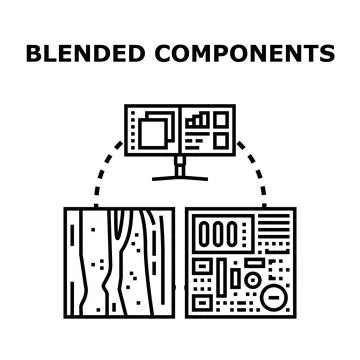 Blending diverse components for integrated solutions concept Illustrazione stock