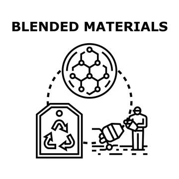 Blending materials process vector concept illustration Stock Illustration