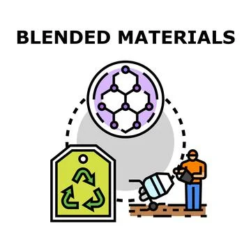 Blending materials process vector concept illustration Stock Illustration