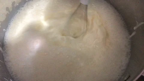 Blending milk with machine  Stock Footage 134563950