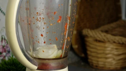 Blending Onions Stock Footage 127605134