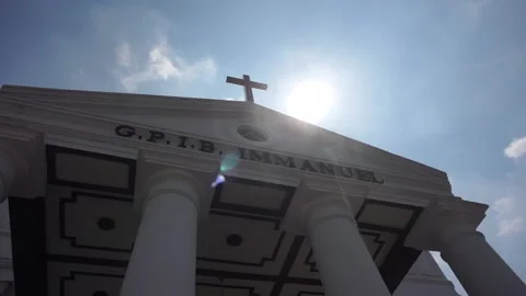 Blenduk Church at Semarang Central Java Indonesia with highlight Stock Footage 137460390