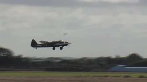Blenheim Bomber take off Stock Footage 55468961