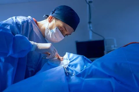 Blepharoplasty, plastic surgery to correct eye deformities. removal of fat .. Stock Photos