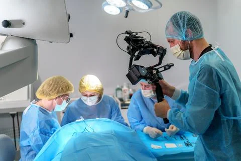 Blepharoplasty plastic surgery. Rejuvenation of the area around the eyes Stock Photos