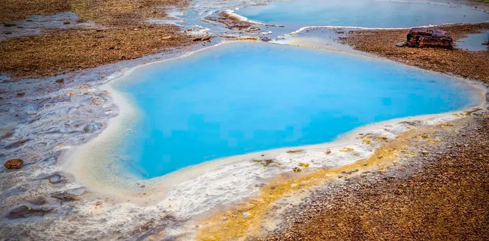Blesi, a thermal pool Stock Photos