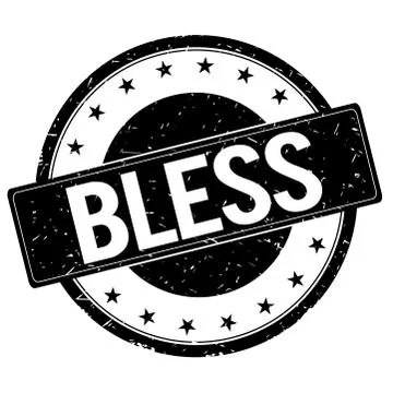 BLESS stamp sign black. Stock Illustration