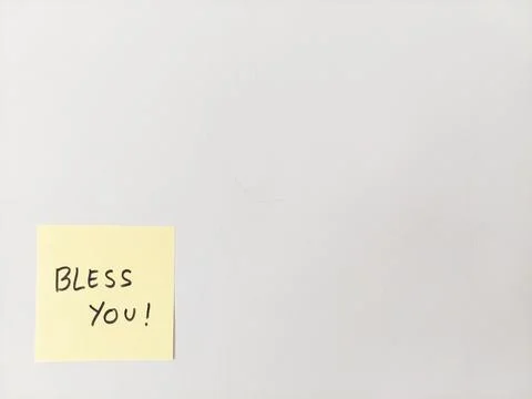 Bless You Message on Sticky Note Stock Photos
