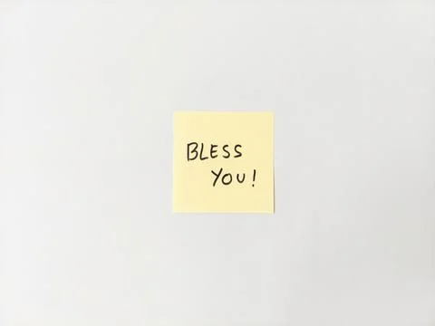 Bless You Message on Sticky Note Stock Photos