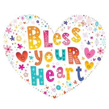 Bless your heart Stock-Illustration