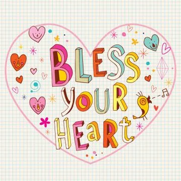 Bless your heart Stock Illustration