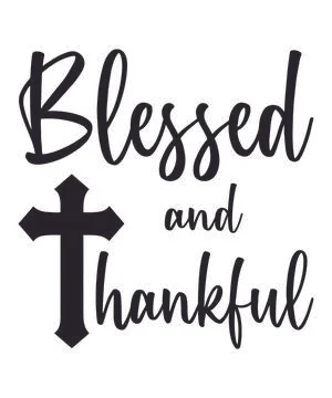 Blessed and Thankful Stock Illustration
