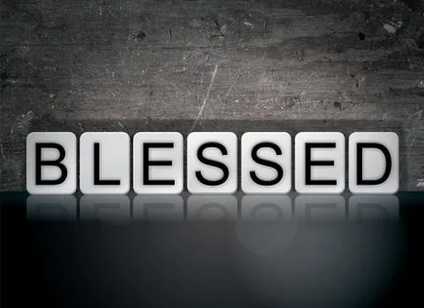 Blessed Concept Tiled Word Stock Illustration