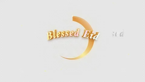 Blessed Eid design with crescent moon and star elements for celebratio Stock-Footage 344443896