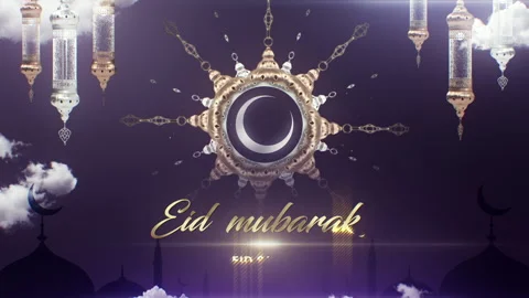 Blessed Eid Wishes High-Quality Background Stock Footage 304582948