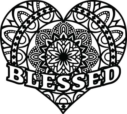 Blessed heart Stock Illustration