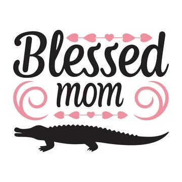 Blessed Mom typography vector art illustration Stock-Illustration