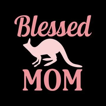 Blessed Mom typography vector art illustration Illustrazione stock