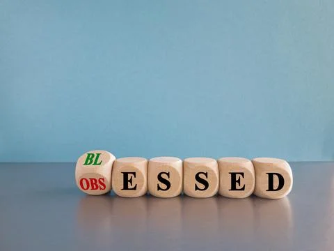 Blessed or obsessed symbol. Stock Photos