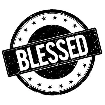 BLESSED stamp sign black. Stock Illustration
