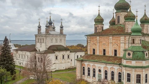 The Blessed Virgin Mary in Goritsky Assumption Monastery in Pereslavl-Zalessk Stock Footage 119960375