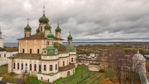 The Blessed Virgin Mary in Goritsky Assumption Monastery in Pereslavl-Zalessky. Stock Footage 120063765