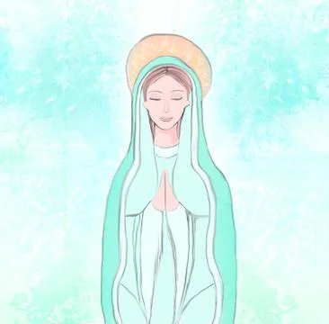 Blessed virgin mary Illustrazione stock